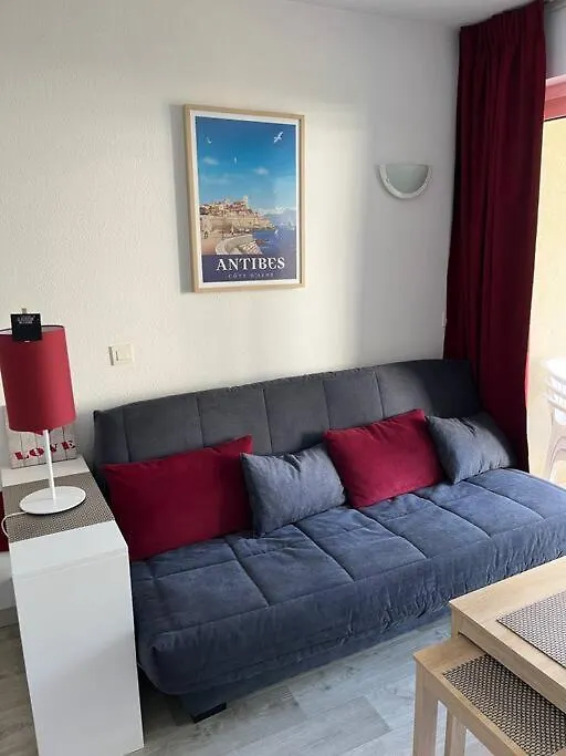 F2 Cozy Vue Mer, Piscine, Parking, Tout A Pied ! Antibes France